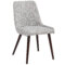 MIA - SIDE CHAIR - LIGHT GREY/WALNUT LEG - SET OF 2