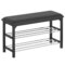 FOSTER - 2 TIER SHOE BENCH - BLACK
