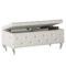 MONIQUE - STORAGE OTTOMAN - WHITE