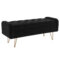 SABEL - STORAGE OTTOMAN - BLACK - GOLD LEG