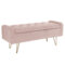 SABEL - STORAGE OTTOMAN - BLUSH - GOLD