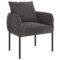 PETRIE - ACCENT CHAIR - CHARCOAL - BK LEG