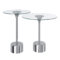 TULIP - 2PC ACCENT TABLE - CHROME
