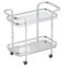 ZEDD - 2 - TIER BAR CART - CHROME
