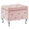 MONIQUE - SINGLE STORAGE OTTOMAN - BLUSH