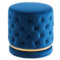 DELILAH - ROUND OTTOMAN - BLUE - GOLD