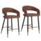 Crimson 26" Counter Stool in Saddle and Black