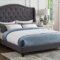 T2173 - Velvet Fabric Bed - Charcoal