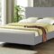 T2361 - Stunning Bonded Leather Platform Bed - Grey