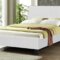 T2361 - Stunning Bonded Leather Platform Bed - White
