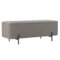 Erzo Storage Ottoman Bench in Warm Grey and Black