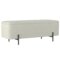 Erzo Storage Ottoman Bench in White and Black
