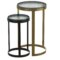 Ares 2pc Accent Table Set in Black and Antique Gold