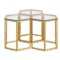 Fleur 3pc Accent Table Set in Gold
