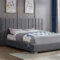 T2379 - Bed with Paneled Headboard - Grey