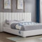 T2379 - Bed with Paneled Headboard - Off-White